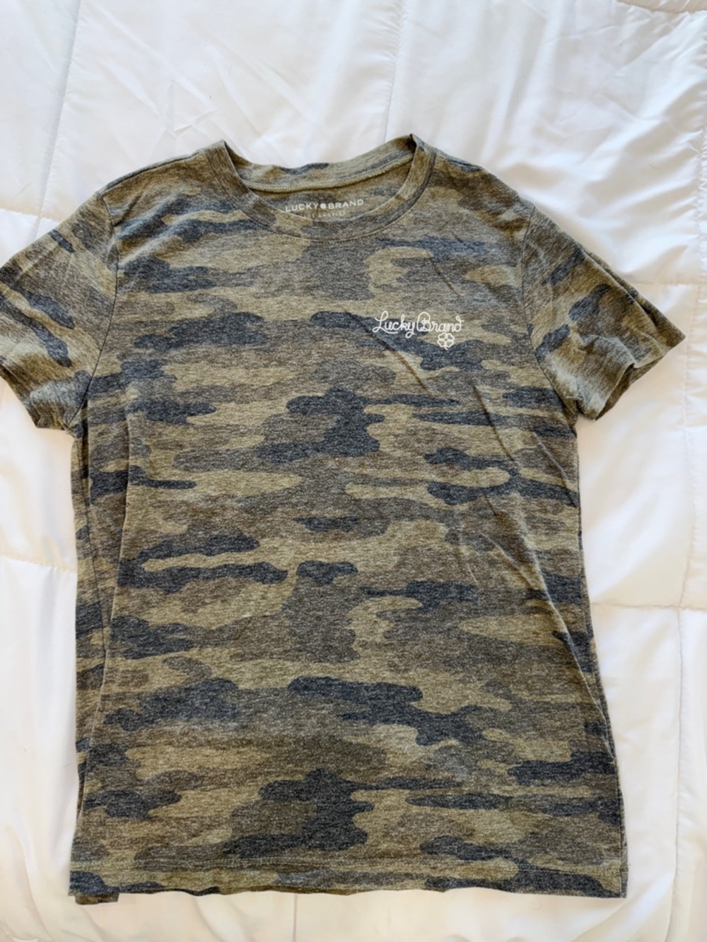 Lucky Brand Women’s Camo Tee - Olive Green